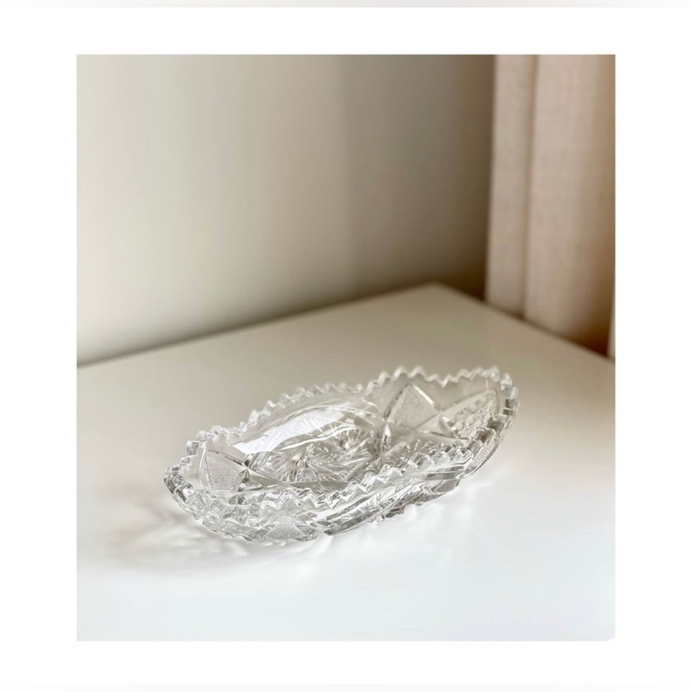 Vintage Crystal Trinket Dish